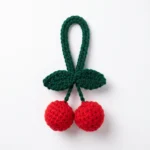 Cherry Pair Crochet Keychain