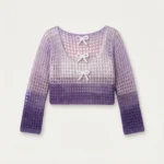 Lavender Bloom Crochet Crop Top