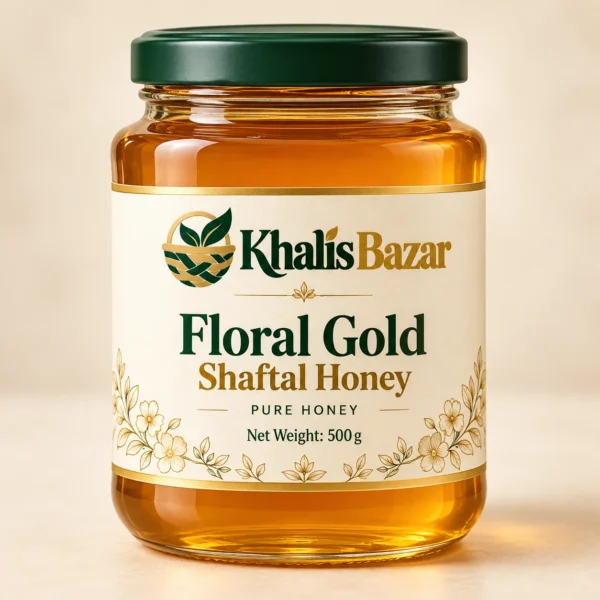 Khalis Bazar Floral Gold Shaftal Honey 500 g glass jar