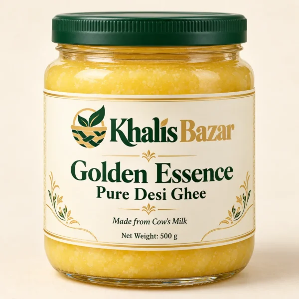 Khalis Bazar Golden Essence Pure Desi Ghee 500 g glass jar